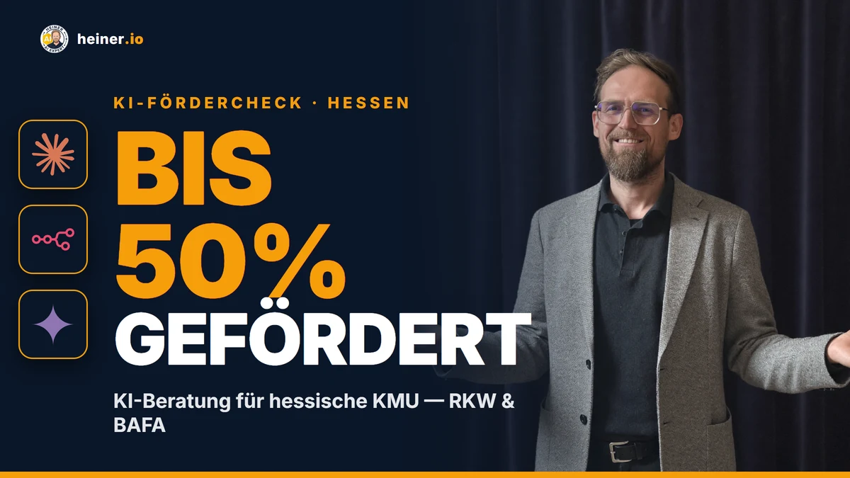 André Heiner, GenAI-Engineer und IHK-Dozent aus Wiesbaden — geförderte KI-Beratung für hessische KMU (RKW Hessen, BAFA)