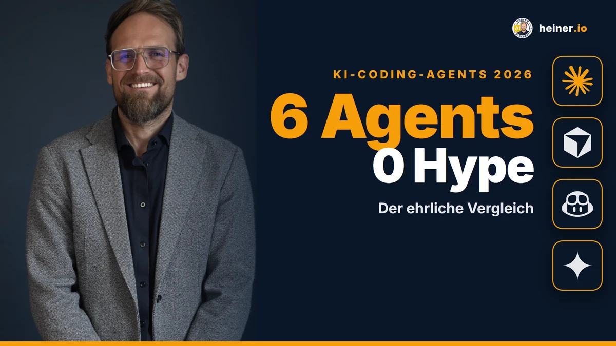 KI-Coding-Agents 2026 im Vergleich — André Heiner erklärt Cursor, Claude Code, OpenAI Codex, Devin, GitHub Copilot und Google Antigravity