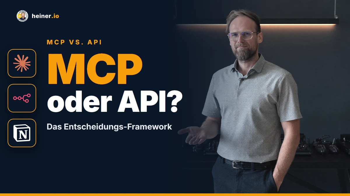 MCP vs. API — wann das Model Context Protocol, wann eine normale API: das Entscheidungs-Framework (heiner.io)