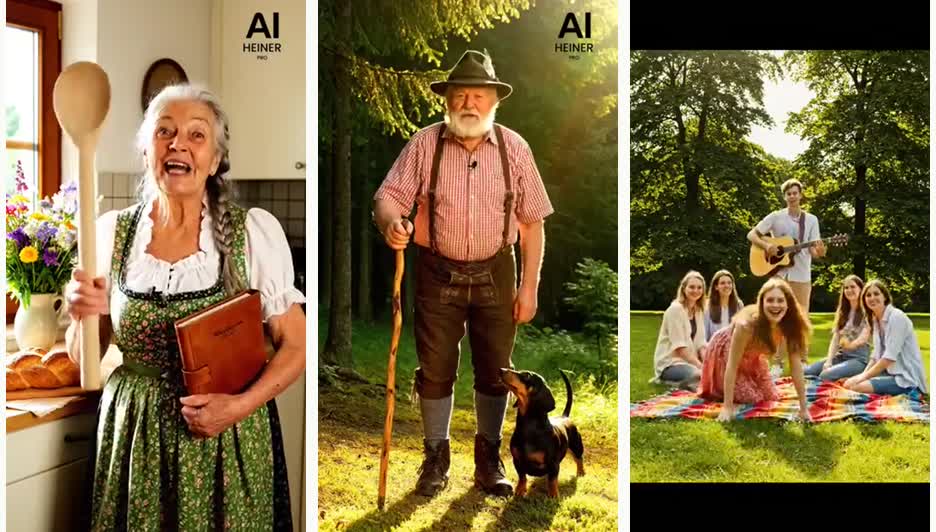 Drei Shorts aus der News-Fabrik: Oma am Herd, der Jäger, Motivation Freitag